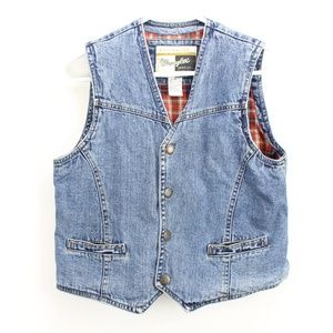 Wrangler Jean Vest XL Printed Plaid